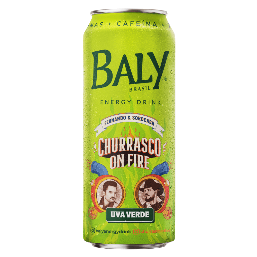 Energético Uva Verde Churrasco On Fire Baly Lata 473ml